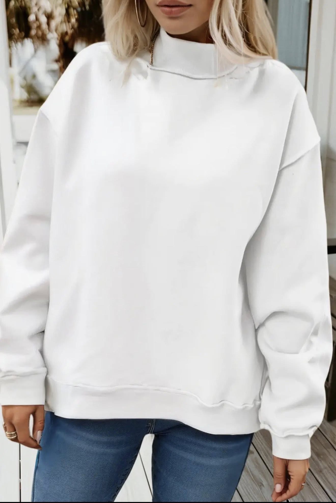 JESUS Mock Neck Sweatshirt