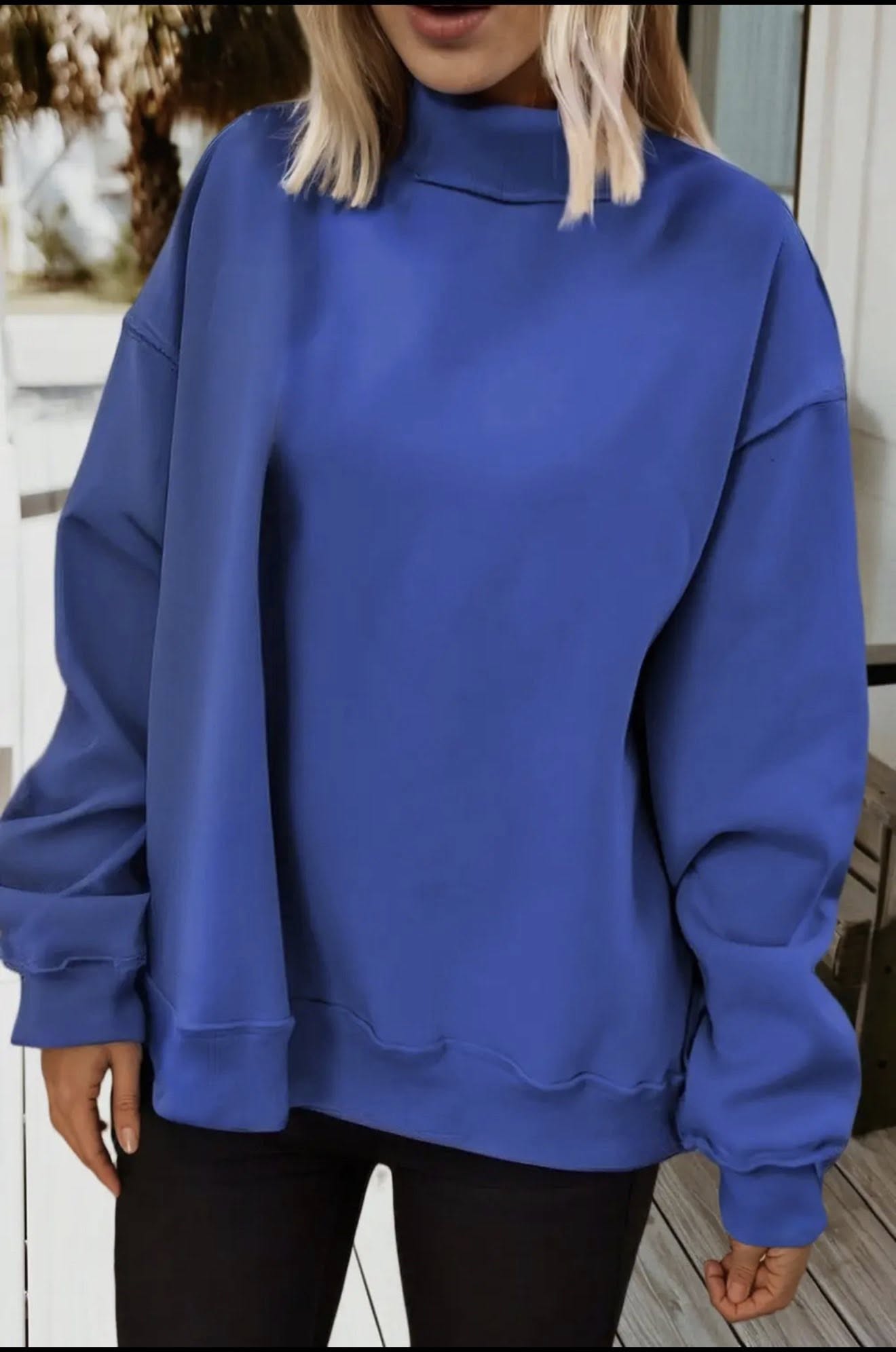 JESUS Mock Neck Sweatshirt