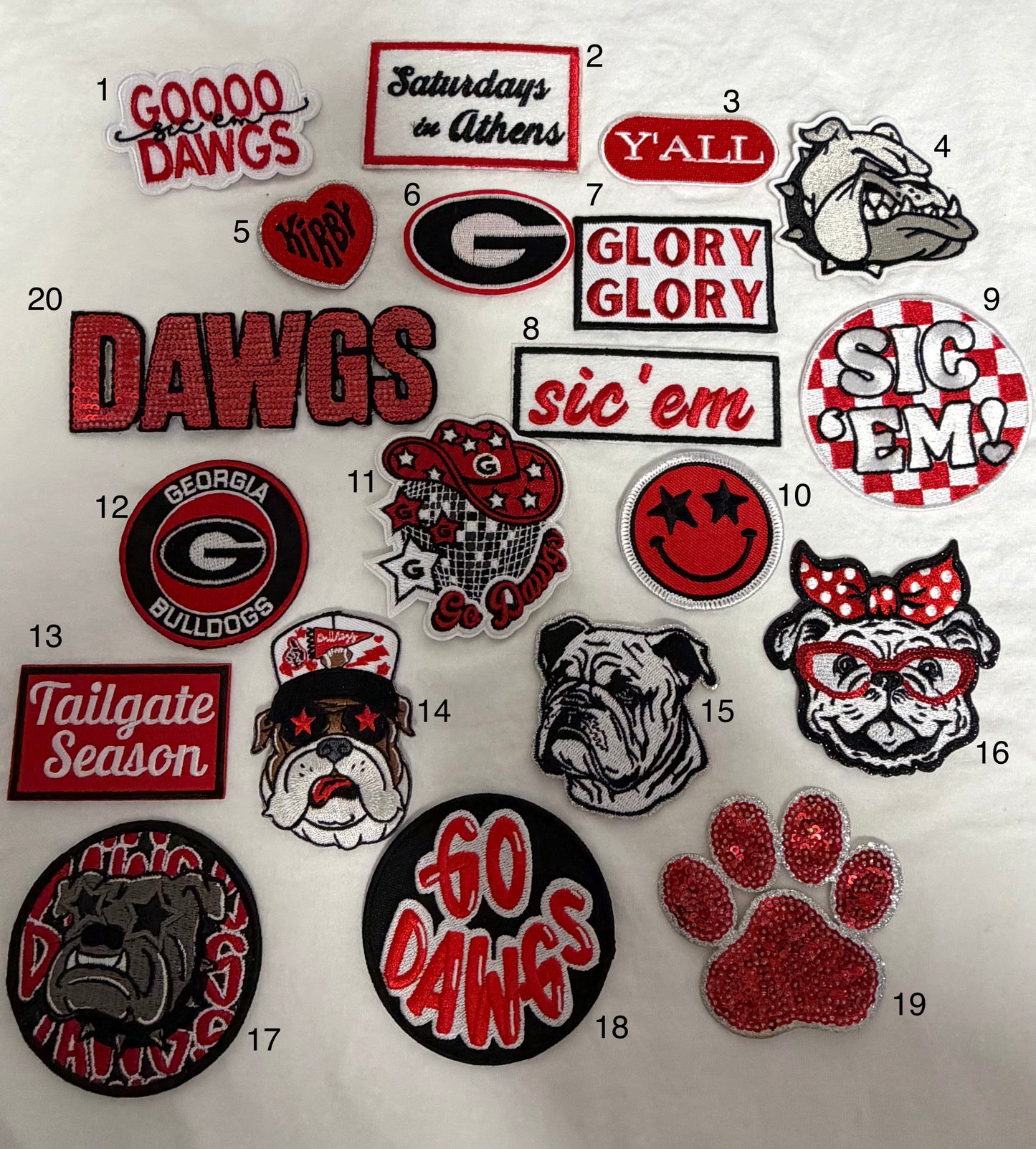 Georgia Game Day Patches