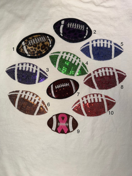 Sequin Football Patches