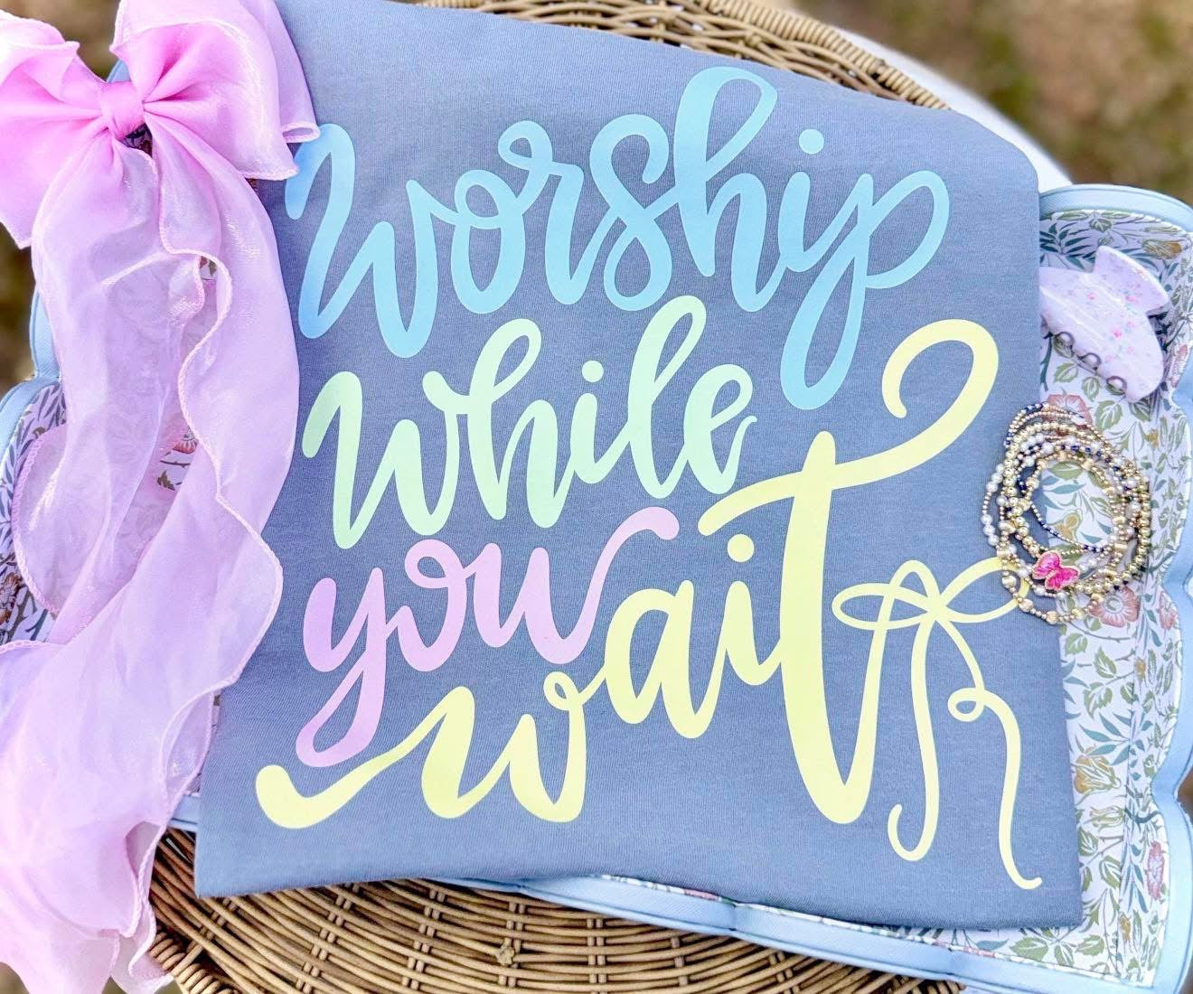 Worship While You Wait Gildan T-Shirt (Plus)