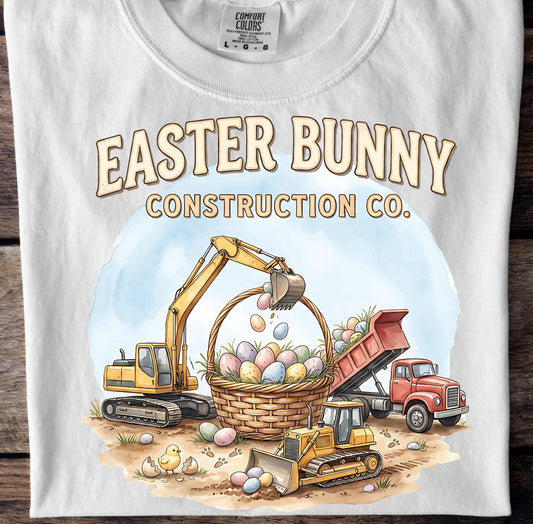 Easter Bunny Construction Comfort Color Tees (Youth)